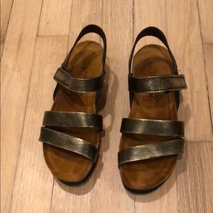 Naot Kayla Sandals in Metal Leather